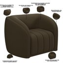 Ver imagem 4 de Kit Sofá 4 Lugares para Sala Estar 252 Cm com 01 Poltrona Lazio M03 Veludo Marrom - Lyam Decor