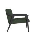 Ver mais imagens de Poltrona Decorativa Madeira Maciça Jequitibá Assento com Persintas Elásticas e Algodão Flavia