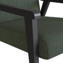 Ver imagem 6 de Poltrona Decorativa Madeira Maciça Jequitibá Assento com Persintas Elásticas e Flavia Preto/Algodão