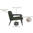 Ver imagem 4 de Poltrona Decorativa Madeira Maciça Jequitibá Assento com Persintas Elásticas e Flavia Preto/Algodão