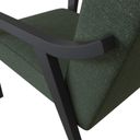 Ver imagem 7 de Poltrona Decorativa Madeira Maciça Jequitibá Assento com Persintas Elásticas e Flavia Preto/Algodão