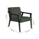 Ver imagem 3 de Poltrona Decorativa Madeira Maciça Jequitibá Assento com Persintas Elásticas e Algodão Flavia