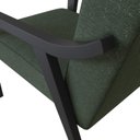 Ver imagem 7 de Poltrona Decorativa Madeira Maciça Jequitibá Assento com Persintas Elásticas e Algodão Flavia