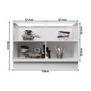 Ver imagem 7 de Bancada Ilha 138cm Cozinha Évora Branco Ártico/Carvalho Nature