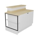 Ver imagem 4 de Bancada Ilha 138cm Cozinha Évora Branco Ártico/Carvalho Nature