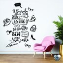 Ver imagem 1 de Adesivo de Parede Frase O Segredo do Grande Estilo