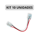 Ver imagem 1 de Kit 10 Conector Emenda Fita Led 10mm Rabicho Duplo 12v 24v 110v 220v