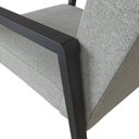 Ver imagem 7 de Poltrona Decorativa Madeira Maciça Jequitibá Assento com Persintas Slim Preto Cinza Claro