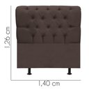 Ver imagem 3 de Cabeceira Estofada Cama Box Casal 140cm París Corino Marrom- Mabe Magazine