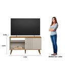 Ver mais imagens de Rack para TV até 50 Polegadas MDF 120cm Rubi Branco