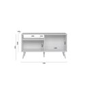 Ver imagem 3 de Rack para TV até 50 Polegadas MDF 120cm Rubi Branco