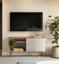 Ver imagem 1 de Rack para TV até 50 Polegadas MDF 120cm Rubi Branco