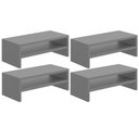 Ver imagem 1 de Kit 04 Suportes Stand Para Monitores Mesa Escritório Home Office Lap L03 Cinza - Lyam Lyam Decor