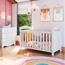 Ver imagem 1 de Quarto de Bebê com Berço Americano e Cômoda 1 Porta Cocada Espresso Móveis