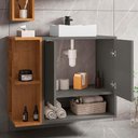 Ver imagem 6 de Gabinete Armário para Banheiro 70 Cm com Espelheira e Cuba Titanium Naturalle Isla Shop Jm