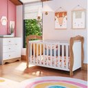 Ver imagem 1 de Quarto de Bebê com Berço Americano e Cômoda 1 Porta Cocada Espresso Móveis