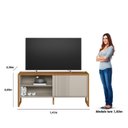 Ver imagem 5 de Rack para TV até 55 Polegadas MDF 141cm Gold Branco