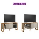 Ver imagem 4 de Rack para TV até 55 Polegadas MDF 141cm Gold Branco