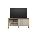 Ver imagem 2 de Rack para TV até 55 Polegadas MDF 141cm Gold Branco