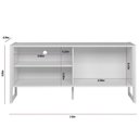 Ver imagem 3 de Rack para TV até 55 Polegadas MDF 141cm Gold Branco