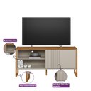 Ver imagem 7 de Rack para TV até 55 Polegadas MDF 141cm Gold Branco