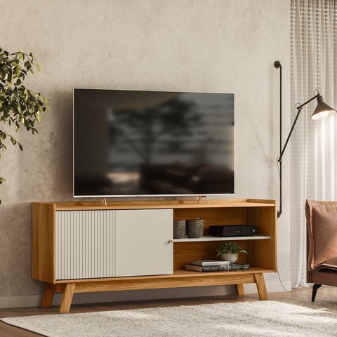 Rack para TV até 65 Polegadas MDF 160cm Aurum Marrom