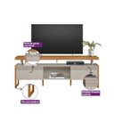 Ver imagem 7 de Rack para TV até 70 Polegadas MDF 180cm Portas de Correr Esmeralda Branco