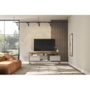 Ver mais imagens de Rack para TV até 70 Polegadas MDF 180cm Portas de Correr Esmeralda Branco