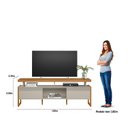 Ver imagem 6 de Rack para TV até 70 Polegadas MDF 180cm Portas de Correr Esmeralda Branco
