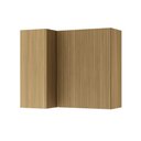 Ver imagem 1 de Armário Aéreo Modular de Canto Nesher Rainha Ripado Mdf 2 Portas Marrom