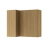 Armário Aéreo Modular de Canto Nesher Rainha Ripado Mdf 2 Portas Marrom - 1