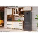 Ver imagem 7 de Armário de Geladeira P/ Cozinha Tempranillo C/ 2 Portas C/ Vidro Canelado Nicho e Adega 120cm