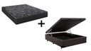 Ver imagem 1 de Cama Box Baú Casal 138 Tecido Sintético Marrom com Colchão Lisboa Espuma D28 Preto