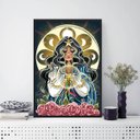 Ver imagem 2 de Quadro Decorativo Santa Sara Kali 45x34cm - com vidro:Madeira preta