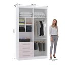 Ver imagem 3 de Guarda Roupa Modulado 134,50cm 4 Portas e 4 Gavetas Alpes Luciane Móveis