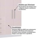 Ver imagem 4 de Guarda Roupa Modulado 134,50cm 4 Portas e 4 Gavetas Alpes Luciane Móveis