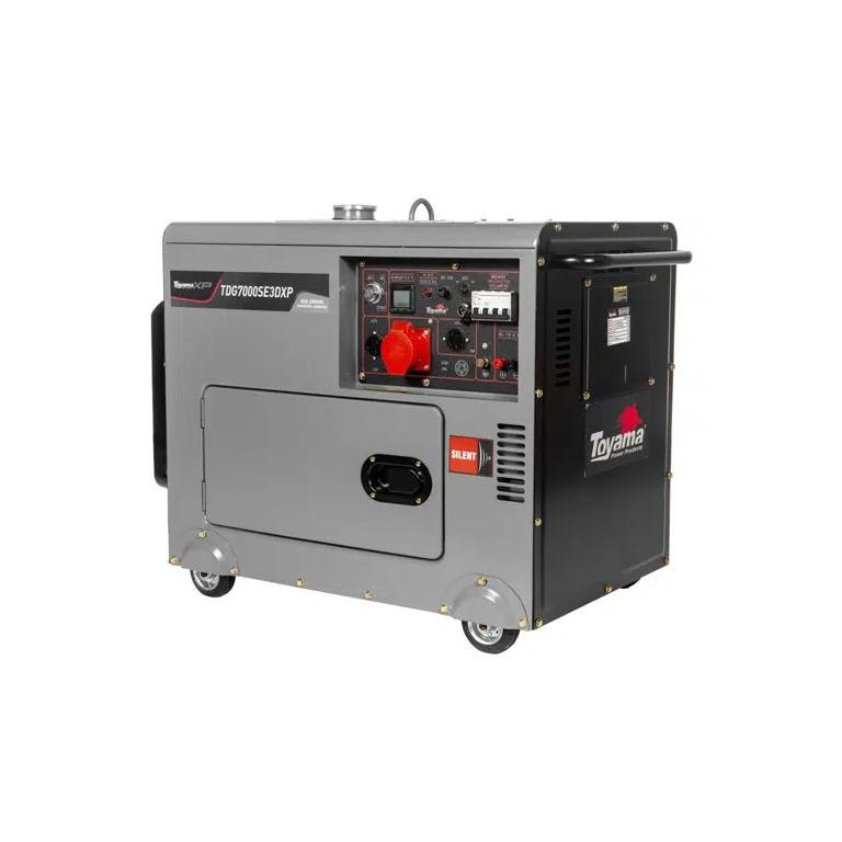 Gerador Diesel Toyama 6,5KVA Trifásico 220V Cabinado ATS Ready Partida Elétrica TDG7000SE3DXP