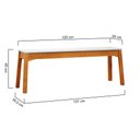Ver imagem 2 de Banco 2 Lugares Áustria Madeira Maciça Assento Mdf Laqueado - Amêndoa/branco