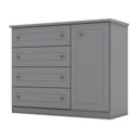 Ver imagem 3 de Cômoda Infantil 4 Gavetas 1 Porta Americano