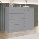 Ver imagem 1 de Cômoda Infantil 4 Gavetas 1 Porta Americano