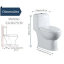 Ver imagem 3 de Vaso Sanitário Monobloco Assento Soft Close Adm823 Adamas