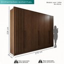 Ver imagem 3 de Guarda-Roupa Moscou Ripado Plus 6 Portas 6 Gavetas MDF