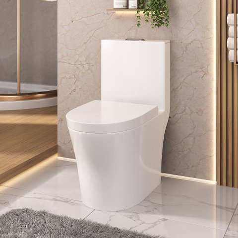 Vaso Sanitário Monobloco Assento Soft Close Adm854 Adamas