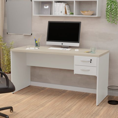 Mesa de Escritório 1.60x60 com Gaveteiro Netmobil - Dubai/branco