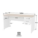 Ver imagem 5 de Mesa de Escritório 1.60x60 com Gaveteiro Netmobil - Dubai/branco