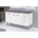 Ver imagem 5 de Pia para Cozinha em Mármore Sintético com Cuba em Aço Inox 120 X55cm Aj Rorato