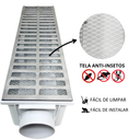 Ver imagem 4 de Ralo Multi Saídas Br Modular Alumínio 15x50 com Tela