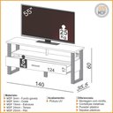 Ver imagem 5 de Rack para Sala de Estar Tv 55 Pol 1 Gaveta York D03 Freijó Preto Fosco - Lyam Decor