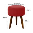 Ver imagem 4 de Puff Banqueta Decorativo Pés Madeira