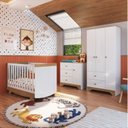 Ver imagem 1 de Quarto de Bebê Guarda Roupa 3 Portas Cômoda e Berço Americano Cocada
